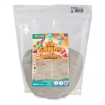 TUBAN TU3802 Natūralus dinaminis smėlis 5 kg – lipdomas, nedžiūstantis sensorinis smėlis vaikams nuo 3 metų