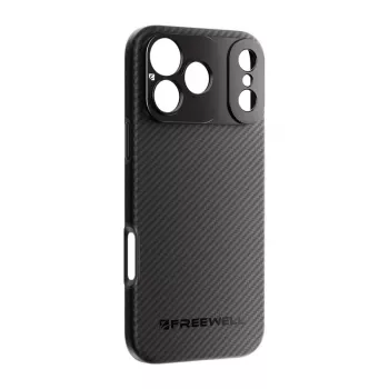 Freewell Sherpa Series dėklas, skirtas iPhone 17 Pro su 17 mm srieginiu objektyvo laikikliu - juoda
