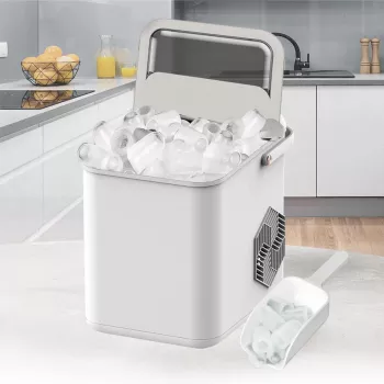 Maestro MR-821 ledo gaminimo aparatas 10-12 kg per 24 val., 2,2 L talpa, kulkų formos ledas, elektroninis valdymas, permatomas dangtis