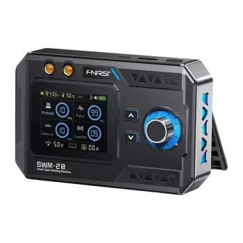 FNIRSI SWM-20 rankinis taškinio suvirinimo aparatas 800A didžiausia srovė, 99 lygių galia su 0,96 colio OLED ekranu, USB-C įkrovimu, įmontuota 6000mAh baterija, nešiojamas suvirinimo aparatas 18650/26650/32650 baterijų paketų surinkimui