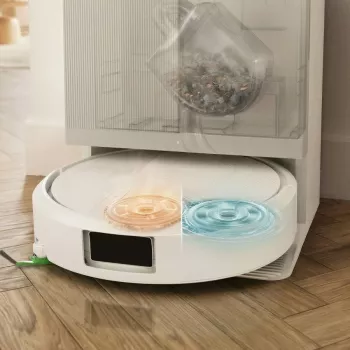 iRobot Roomba Plus 415 Combo robotų dulkių siurblys su šlapio valymo funkcija, baltas + AutoWash Dock