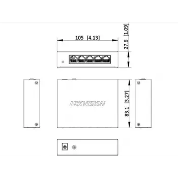 Hikvision DS-3E0505-O 5 prievadų Gigabit stalinis komutatorius