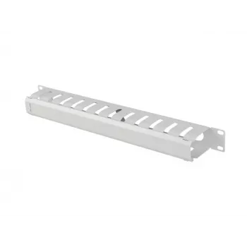 Lanberg 19 inch 1U kabelių tvarkyklė su dangteliu A tipo pilka