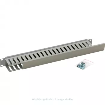 Triton RAC-VP-X02-A1 19 inch 1U vienpusis plastikinis kabelių kanalas, pilkas
