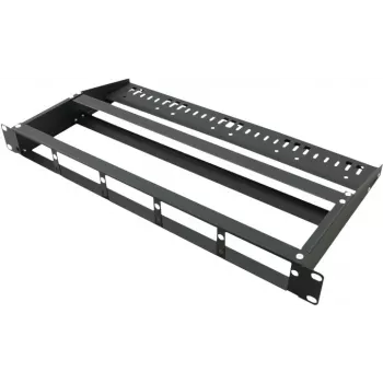 VALUE MPO Panel 3 moduliams - tuščias skydelis šviesolaidžio kasetėms - montuojamas į stelažą - juodos spalvos - 1U (19 inch)