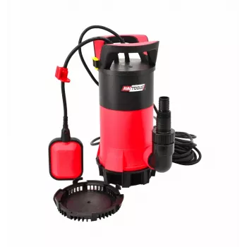 AWTOOLS povandeninis siurblys švariam/nešvariam vandeniui 750W su plūdiniu jungikliu, 12500 L/h, 8 m pakėlimo aukštis, nerūdijantis plienas, 10 m kabelis