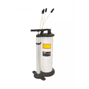 AWTOOLS AW15965 Rankinis skysčių ištraukiklis 9L - 3 zondai, -0,8 bar vakuumas, alyvai, transmisijai, stabdžių skysčiui