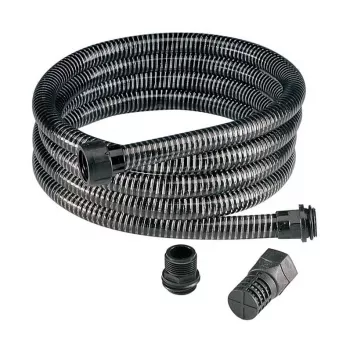 IMULETKU 7m sunkiųjų darbų armuota PVC siurbimo žarna su dugno vožtuvu ir spaustuvais, 1 colio