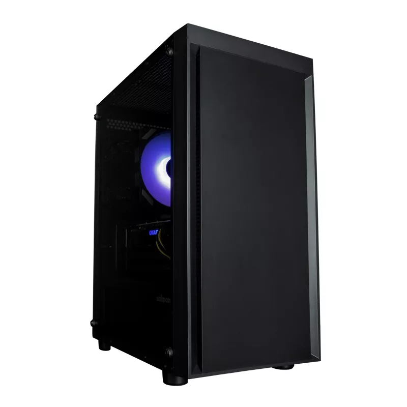 Zalman T3 PLUS mATX Mini bokštas korpusas, juodas, akrilo langas, 2 ventiliatoriai