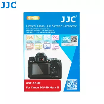 JJC Grūdinto stiklo ekrano apsauga 9H, skirta Canon EOS 6D Mark II LCD (GSP-6DM2)