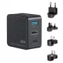 UNITEK P1242ABK01 GaN 3-in-1 kelionių įkroviklis ir stotelė 65W su 4K@60Hz HDMI, USB-A ir USB-C