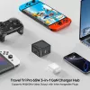 UNITEK P1242ABK01 GaN 3-in-1 kelionių įkroviklis ir stotelė 65W su 4K@60Hz HDMI, USB-A ir USB-C