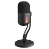 Rampage ARPEJ Black RGB kondensatorinis mikrofonas su stovo ranka, pop filtru ir amortizatoriumi