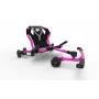 EzyRoller Drifter X Pink vaikiškas dreifuojantis go kartas (6-14 m.), varomas kojomis, reguliuojamo ilgio 73-107 cm, max 70 kg, rankinis stabdis, PU ratai