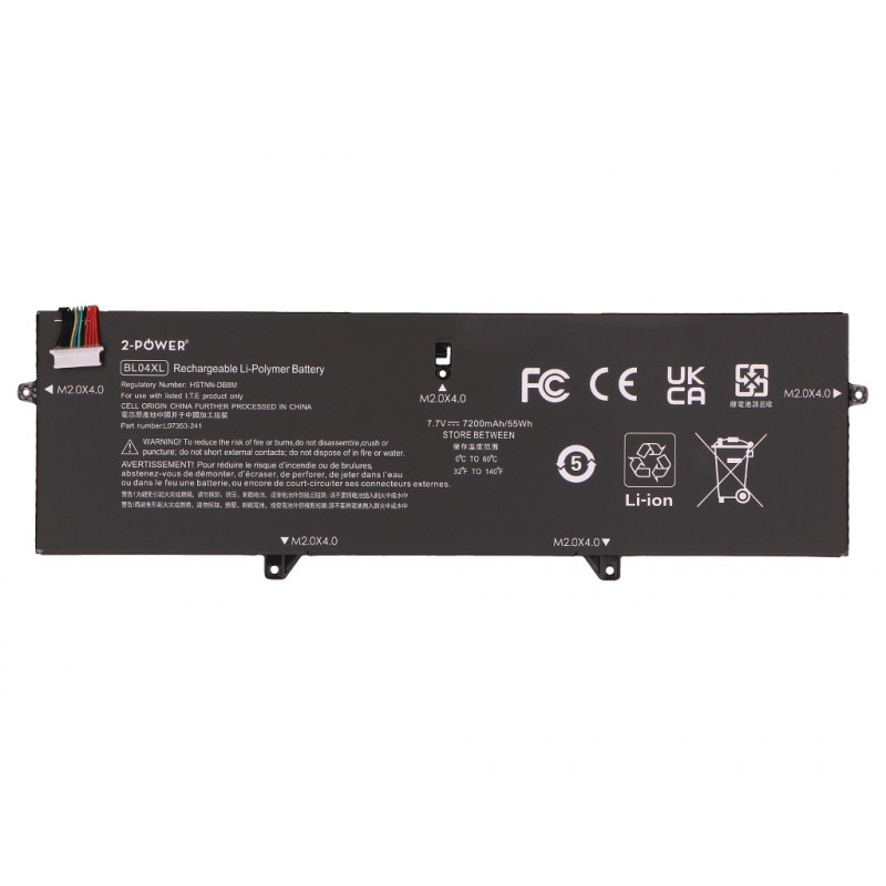 2-Power pagrindinė baterija HP EliteBook X360 1040 G5 - 52 Wh