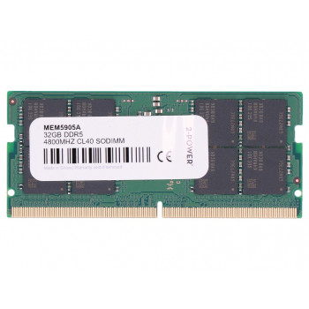 2-POWER 32GB DDR5 4800MHz CL40 SoDIMM atmintis (2P-KCP548SD8-32)