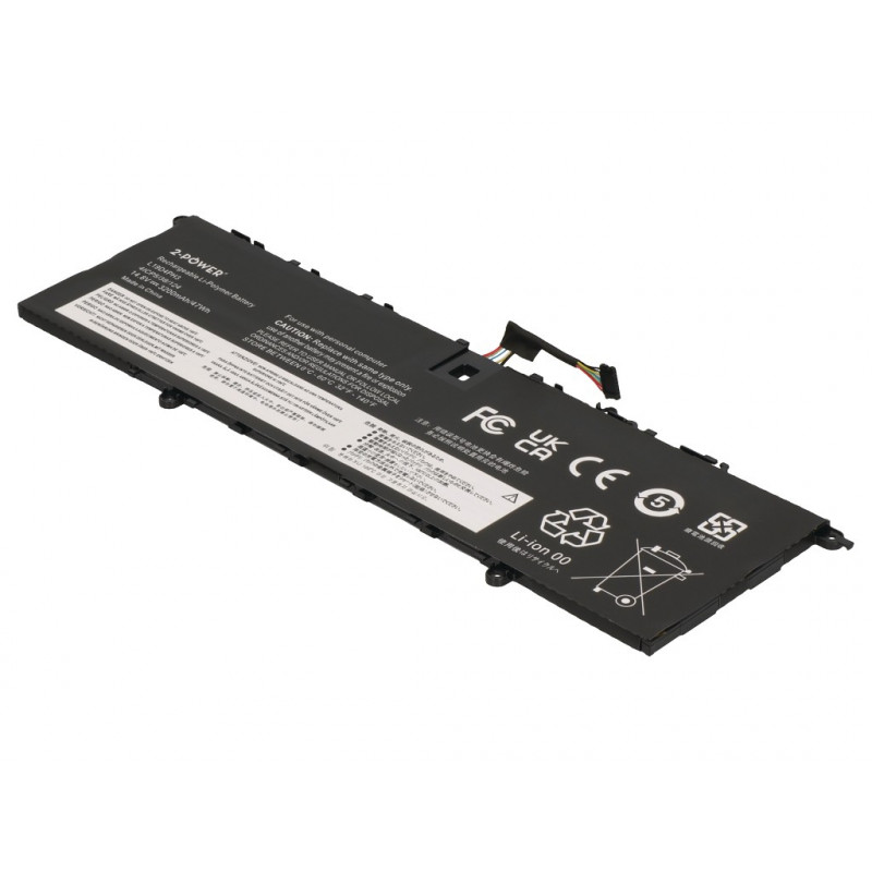 2-Power pagrindinė baterija, skirta Lenovo Yoga Slim 7 Pro-14ACH5 O 82N5 - 47Wh, 11.8V, 4 celių, juoda (2P-L19C4PH3)