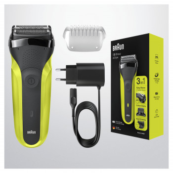 Braun Series 3 300BT elektrinė skustuvė, juoda, NiMH, 30 min. veikimo laikas, plaunama, su tikslumo trimeriu