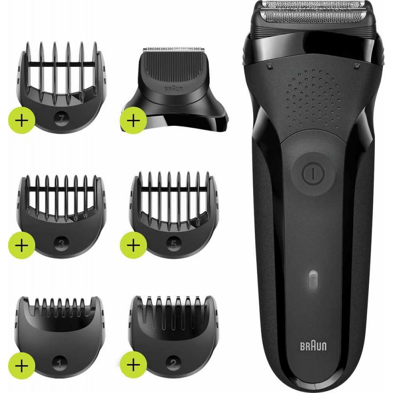 Braun Series 3 300BT elektrinė skustuvė, juoda, NiMH, 30 min. veikimo laikas, plaunama, su tikslumo trimeriu