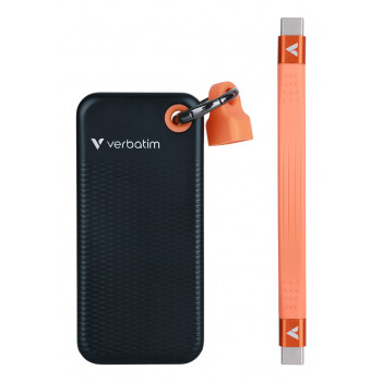Verbatim 32418 Pocket SSD 256 GB USB Type-C USB 3.2 Gen 2 1000 MB/s juoda/oranžinė