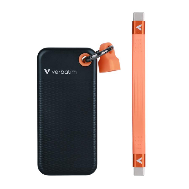 Verbatim 32418 Pocket SSD 256 GB USB Type-C USB 3.2 Gen 2 1000 MB/s juoda/oranžinė