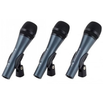 SENNHEISER 3PACK E835, mikrofonų rinkinys su 3x E835, vokalinis mikrofonas, dinaminis, kardioidinis, su mikrofonų laikikliais ir dėklais