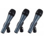 SENNHEISER 3PACK E835, mikrofonų rinkinys su 3x E835, vokalinis mikrofonas, dinaminis, kardioidinis, su mikrofonų laikikliais ir dėklais