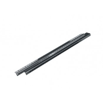 Middle Atlantic Products reguliuojamas padalintas galinis stovo bėgelis, 44U, juodas, plieninis, pora