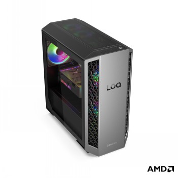 LENOVO LOQ TOWER Ryzen 9 8945HX/32GB/1TB SSD/AMD Radeon RX9070 XT 16GB/2x 120mm priekiniai ARGB ventiliatoriai + 120mm galinis ARGB ventiliatorius/W11H (Luna Grey/Eclipse Black)