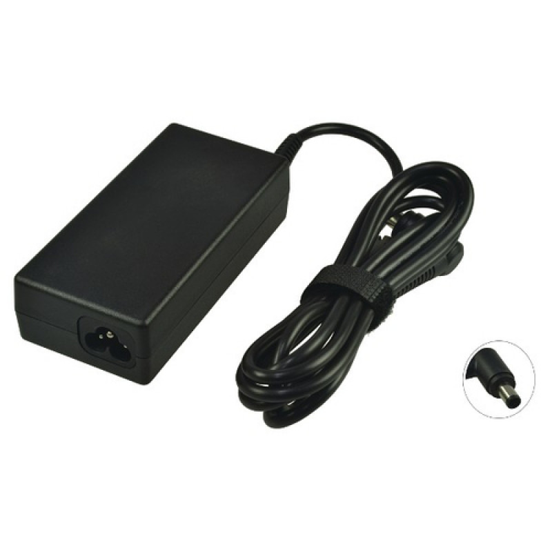 2-POWER 65W AC adapteris su maitinimo laidu, skirtas HP 613161-001