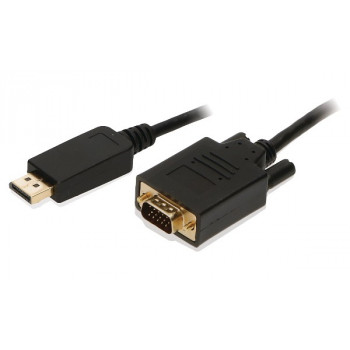 2-POWER HDMI į VGA aktyvus keitiklio kabelis - 2 metrai - 1080p 60Hz - USB maitinimas - juodas