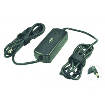 2-power CAC0702A automobilinis 90 W nešiojamojo kompiuterio įkroviklis – 12–24 V, juodos spalvos, 43 mm