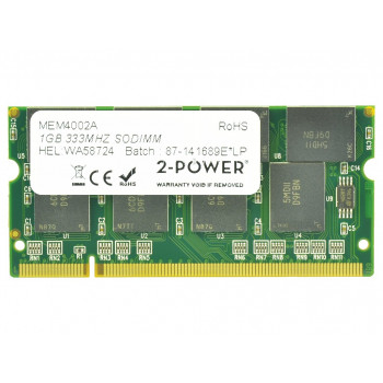 2-POWER 1GB PC2700 333MHz SODIMM - 1GB DDR (MEM4002A-266)