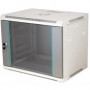 Q-LANTEC 19 15U sieninis rack spintelė 600x450, stiklinėmis durelėmis, pilka