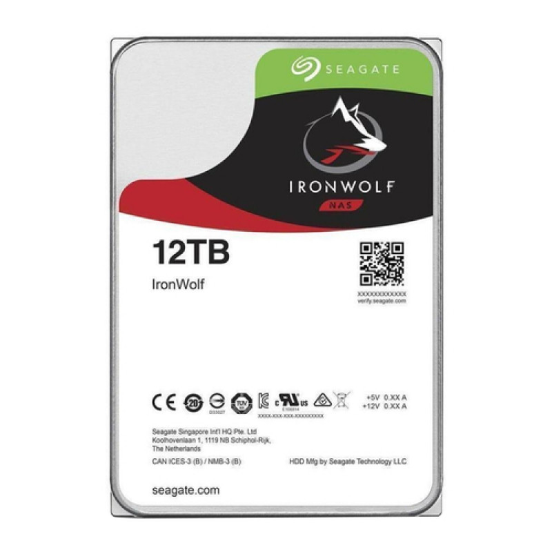 Seagate IronWolf 4x12TB NAS HDD rinkinys (48TB) - 7200rpm, SATA 6Gb/s, 256MB talpykla, 3,5 colio, CMR, 24x7