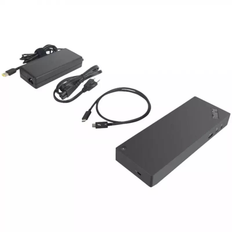 Lenovo Thunderbolt 3 Dock Gen 2 atnaujintas (juodas, HDMI, DisplayPort, USB, Thunderbolt 3)