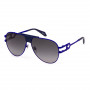 JUSTCAVALLI SJC095-6201HR unisex kvadratiniai akiniai nuo saulės, juodi su pilku gradientu, 62mm