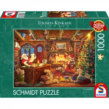 Schmidt Spiele Thomas Kinkade Studios: Santa Checks the Wishlist 1000 dalių dėlionė
