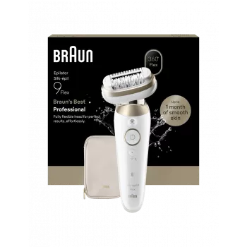 Braun Silk-épil 9 Flex SES9-011 3D epiliatorius, Wet & Dry, baltas/auksinis