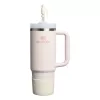 STANLEY 2 dalių apsauginių dangtelių ir šiaudelių kamštelių rinkinys termo puodeliams 0,89L/0,59L The Quencher Boot + Straw Topper, kreminės spalvos