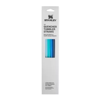 STANLEY šiaudelių rinkinys 4 vnt. The Quencher Travel Tumbler 1.18L, mėlyni, BPA-free daugkartiniai gėrimo šiaudeliai, tinkami plauti indaplovėje, 305mm