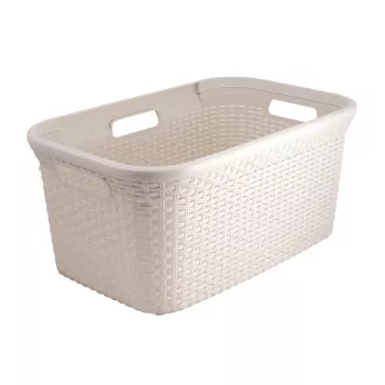 CURVER Skalbinių krepšys Style 45L 59.2x38x27cm Kreminės spalvos