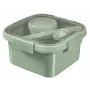 CURVER Food Container Lunch Kit Square 1.1L Smart Eco To Go 16x16x9cm Soft Green