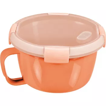 CURVER Smart To Go Mix Noodles maisto dubuo apvalus 0,9L permatomas su žaliomis detalėmis, be BPA, nepralaidus, tinka mikrobangų krosnelei ir indaplovei
