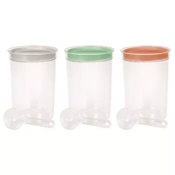 CURVER Apvalus maisto dubuo su šaukštu, 1,7L, Įvairių spalvų, BPA-Free plastikas