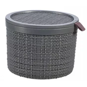 CURVER pintinė su dangčiu Jute Round 2L Ø17x13cm tamsiai pilka