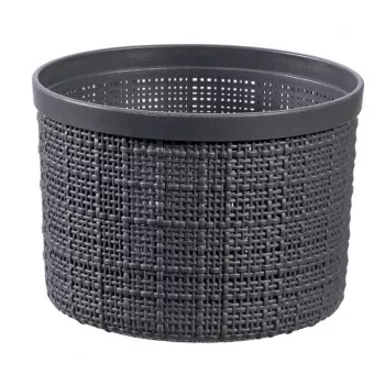 CURVER pintinė su dangčiu Jute Round 2L Ø17x13cm tamsiai pilka