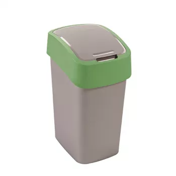CURVER Flip Bin 9L šiukšlių kibirėlis sidabrinis/žalias