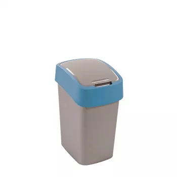 CURVER Deco Flip Bin 25L šiukšlių krepšys, sidabrinis/mėlynas