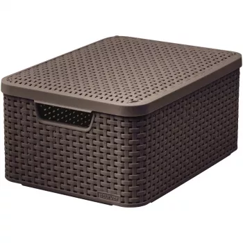 CURVER Style M dėžė su dangteliu 39,3x29,3x18,7 cm tamsiai ruda